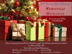 Christmas giveaway promotional flyer